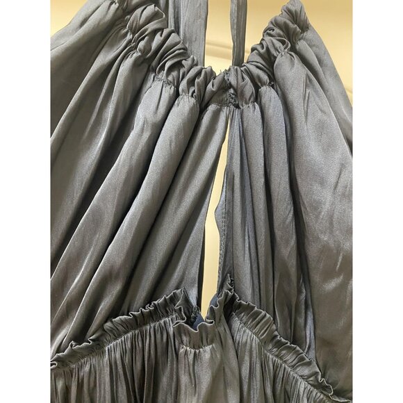 J Crew Collection Dress Womens 6 Navy Halter Maxi Gown Formal Evening Wedding - Picture 3 of 5